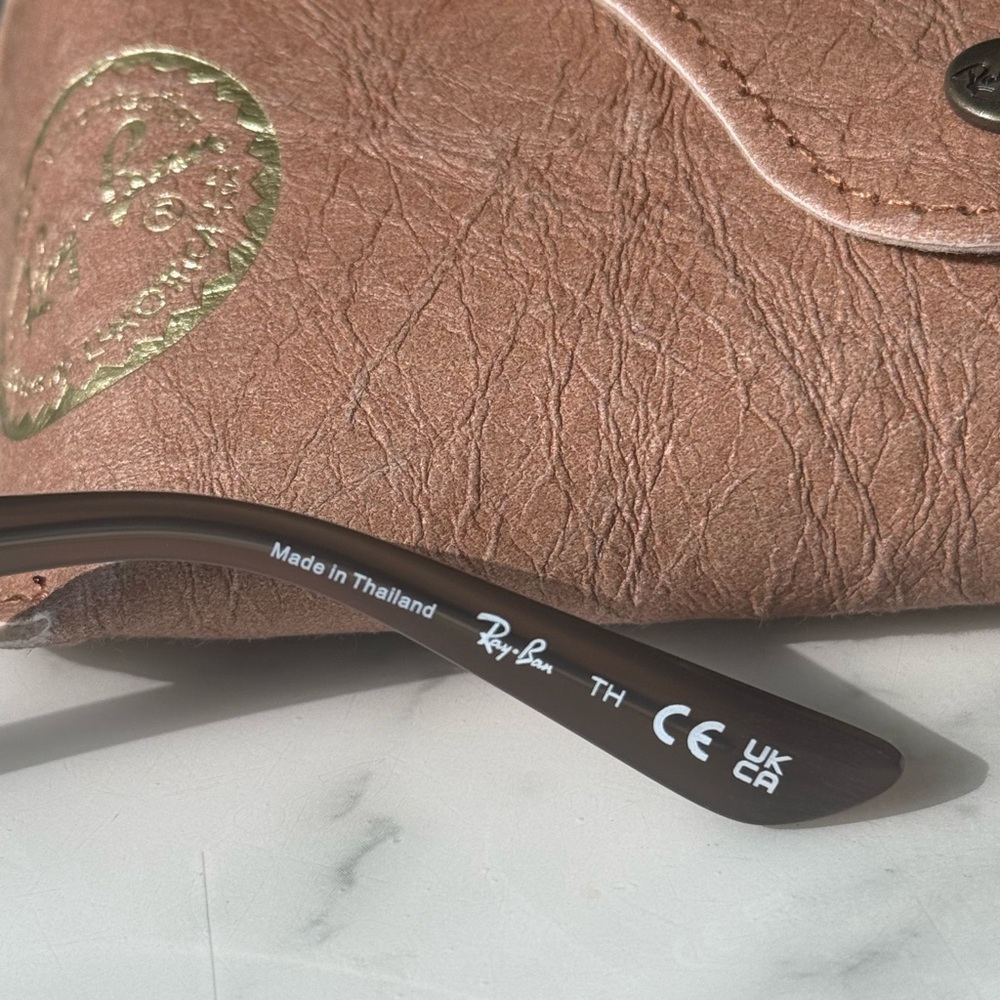 Ray-Ban Brown Oval Frame Sunglasses with Brown Lenses - Picture 5 of 6